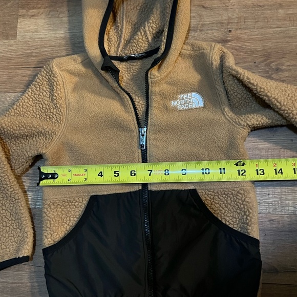 The North Face Kids Tan and Black Fleece Raincoat - Picture 3 of 5
